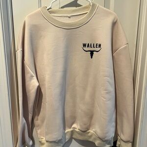 Wallen IVORY Cream off white Sweatshirt unisex women or men sz large L NWOT